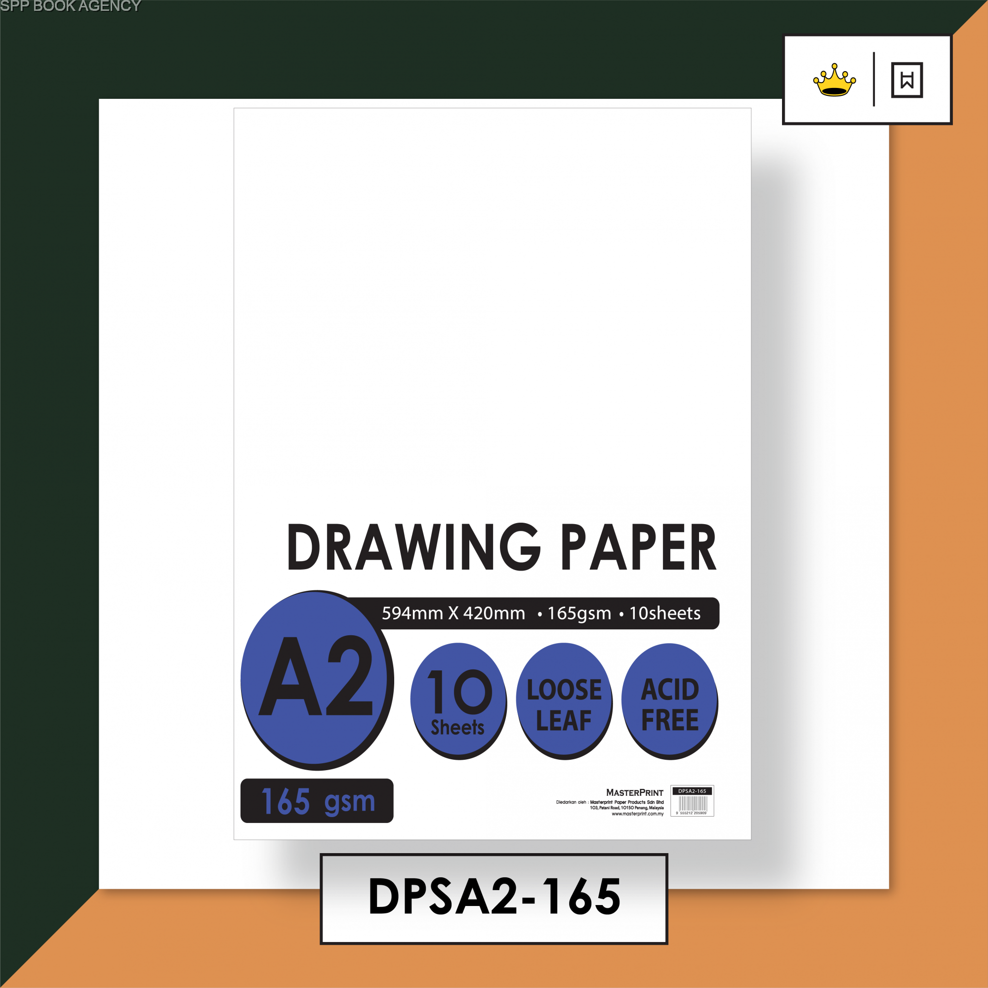 MPP20 A2 DRAWING PAPER 165GSM 10 SHEETS