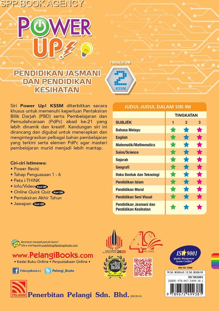 Pelangi Power Up Pendidikan Jasmani Dan Pendidikan Kesihatan Tingkatan 2