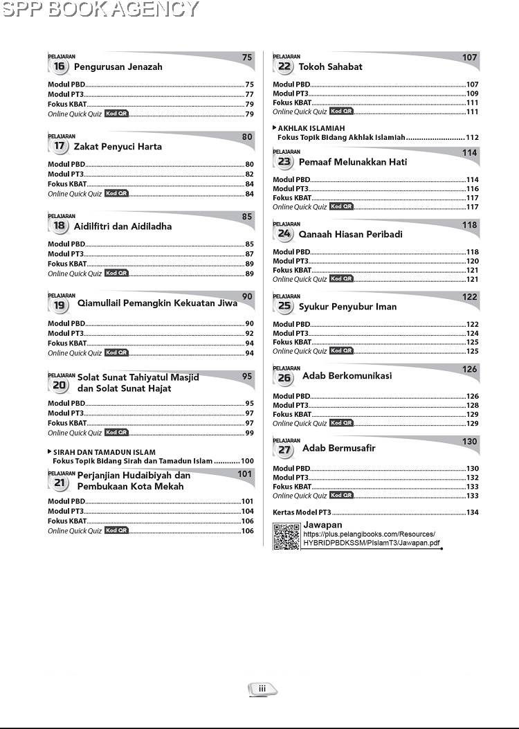 (PELANGI) HYBRID PBD KSSM 2022 PENDIDIKAN ISLAM TINGKATAN 3