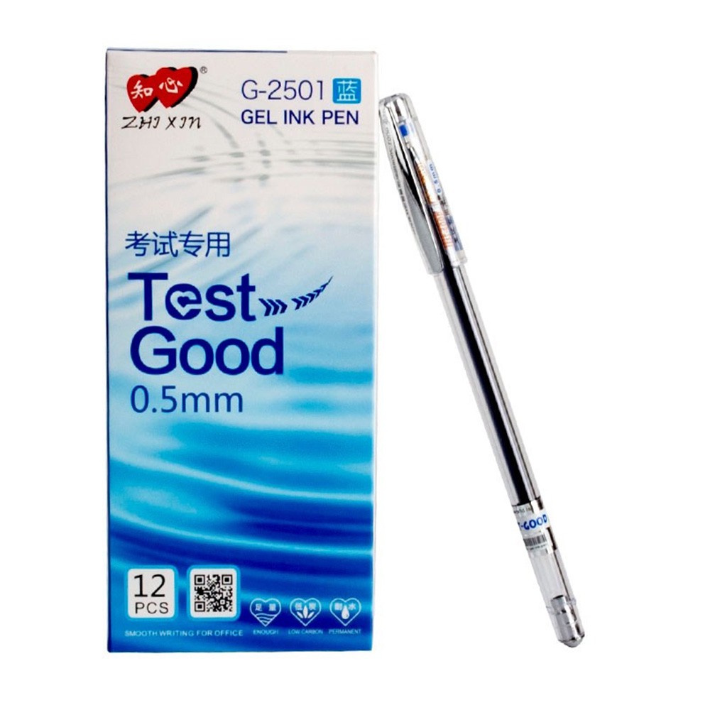 Zhi Xin G2501 Test Good Gel Ink Pen Color 0.5mm per box (12pcs)